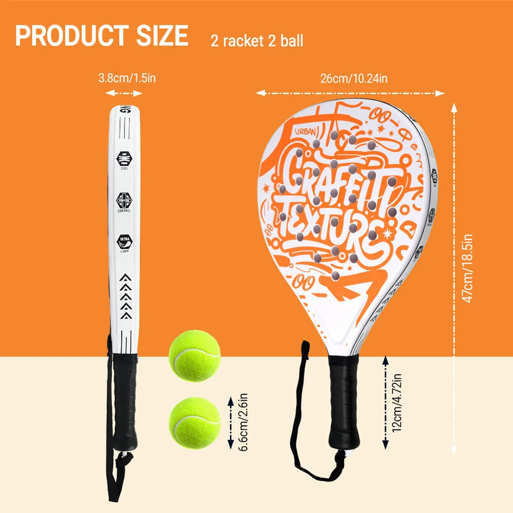 Raquete de Padel Carbono & EVA Memory Foam - Leveza e Equilíbrio