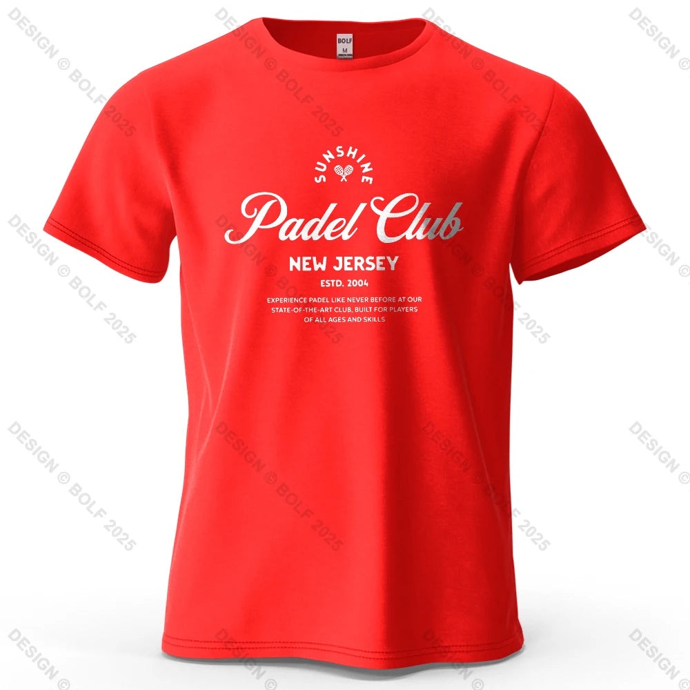 Padel Club Tee Printed Men's T-Shirt 100% Cotton Oversized Classic Graphic Tees for Women Tops Tees Casual Streetwear