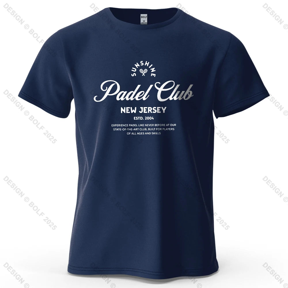 Padel Club Tee Printed Men's T-Shirt 100% Cotton Oversized Classic Graphic Tees for Women Tops Tees Casual Streetwear