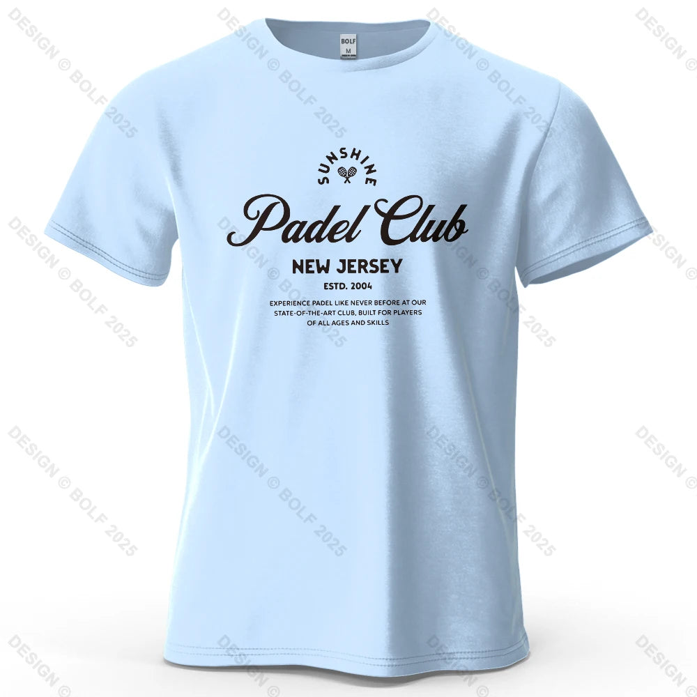 Padel Club Tee Printed Men's T-Shirt 100% Cotton Oversized Classic Graphic Tees for Women Tops Tees Casual Streetwear