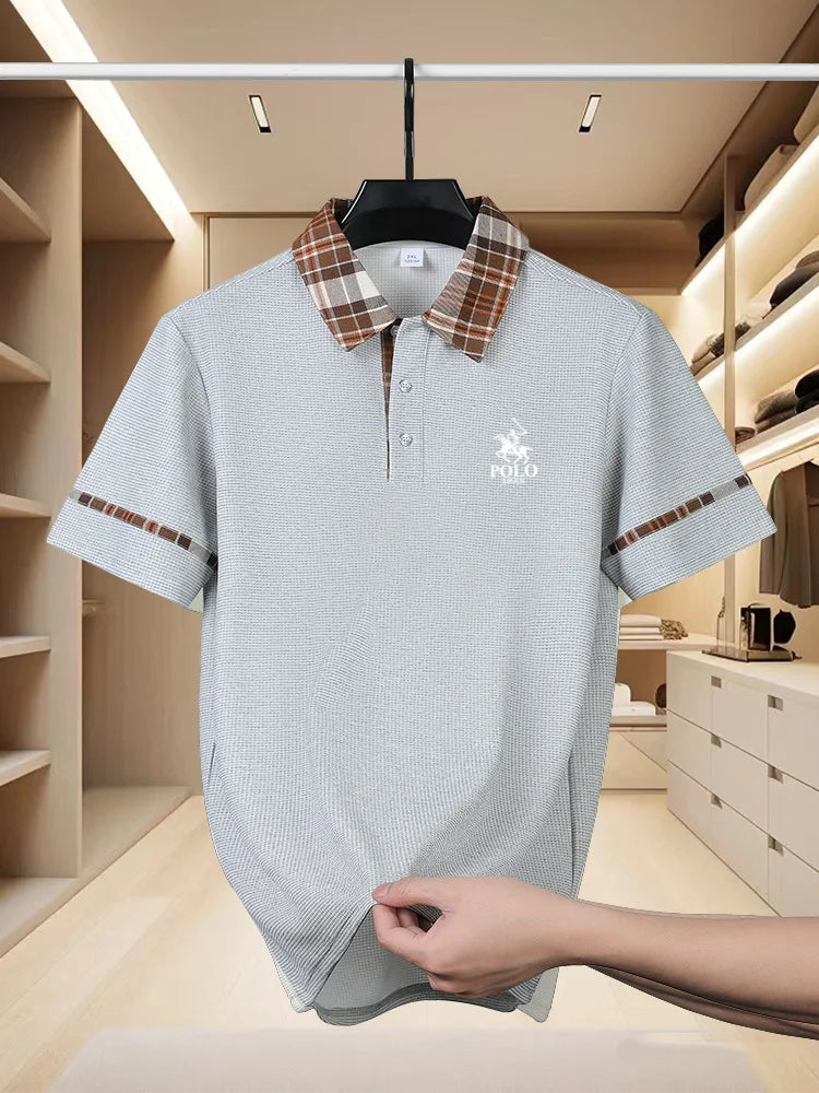 Men's Polo Shirt Golf Shirt Graphic Prints V Neck Outdoor Street Short Sleeves Print Clothing Sports Fashion Streetwear Designer