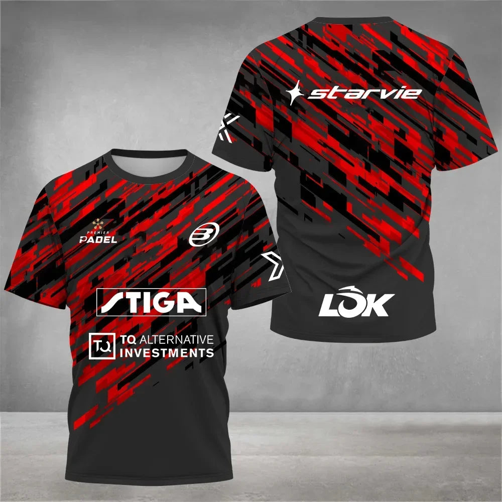 Fashion new Men's Quick Dry Tennis T-Shirt Summer Loose Padel Clothing Outdoor Badminton Running T-Shirts Sport Short Sleeve top