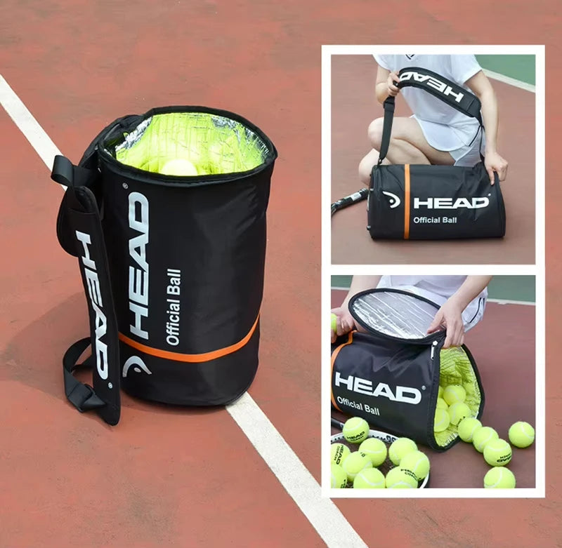 HEAD Tennis Tube Bag Large Capacity Padel Backpack With Heat Insulation Waterproof Tennis Balls Bag For 70-100 PCS Bucket Bag