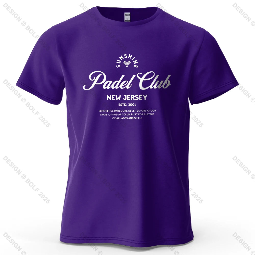 Padel Club Tee Printed Men's T-Shirt 100% Cotton Oversized Classic Graphic Tees for Women Tops Tees Casual Streetwear