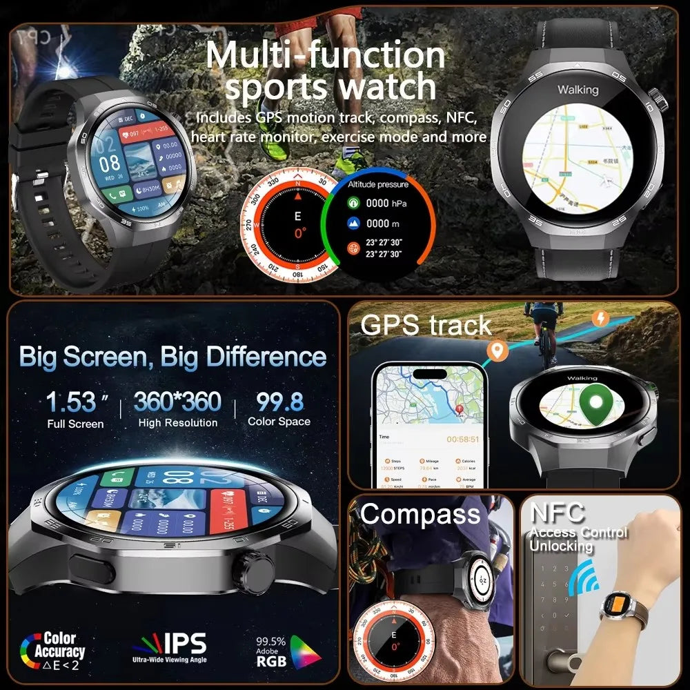 Smartwatch Desportivo 1.53" AMOLED NFC GPS Bluetooth