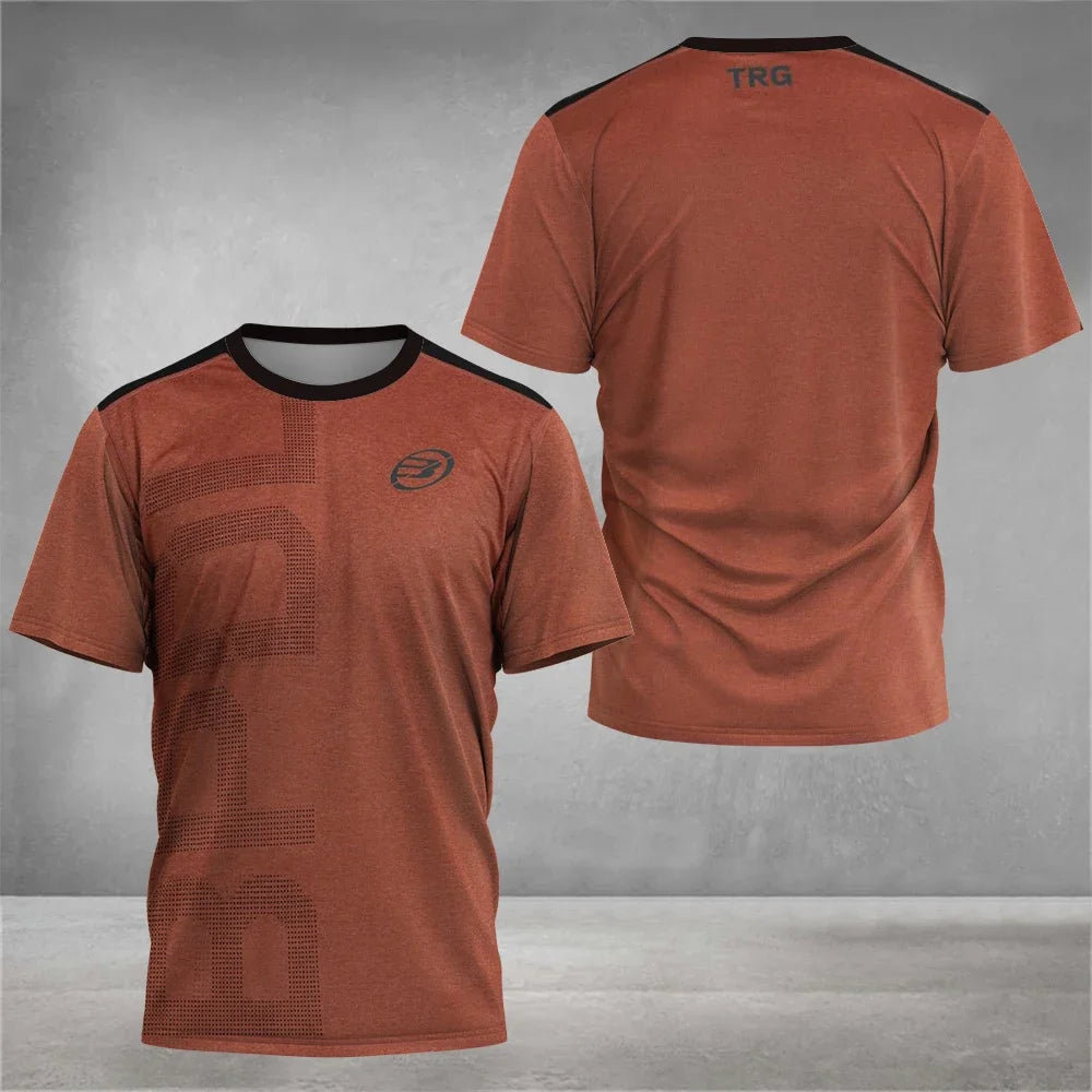 2024 New Padel Element Print Quick-drying Short Sleeve Men's Tennis Breathable Wear Men's Ultra-thin Fitness T-shirt Casual Top