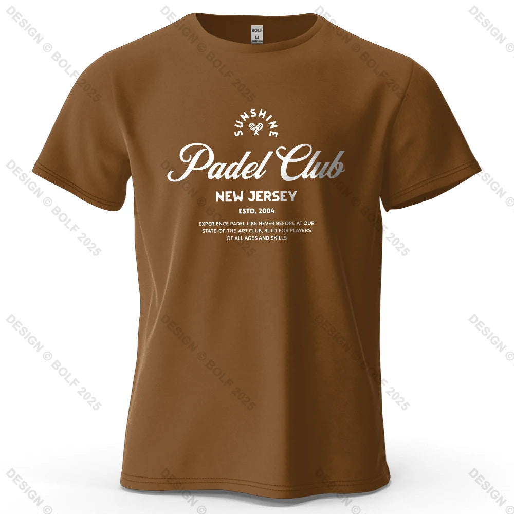Padel Club Tee Printed Men's T-Shirt 100% Cotton Oversized Classic Graphic Tees for Women Tops Tees Casual Streetwear