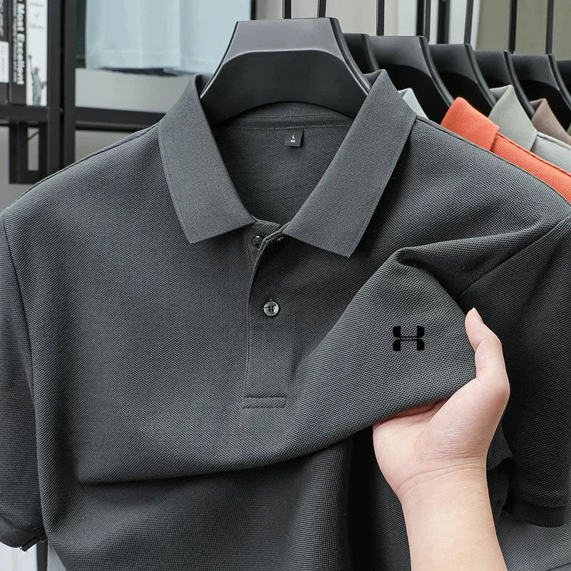 Men's brand polo shirt fashionable printed short sleeved top summer new 100% cotton sports casual comfortable breathable T-shirt