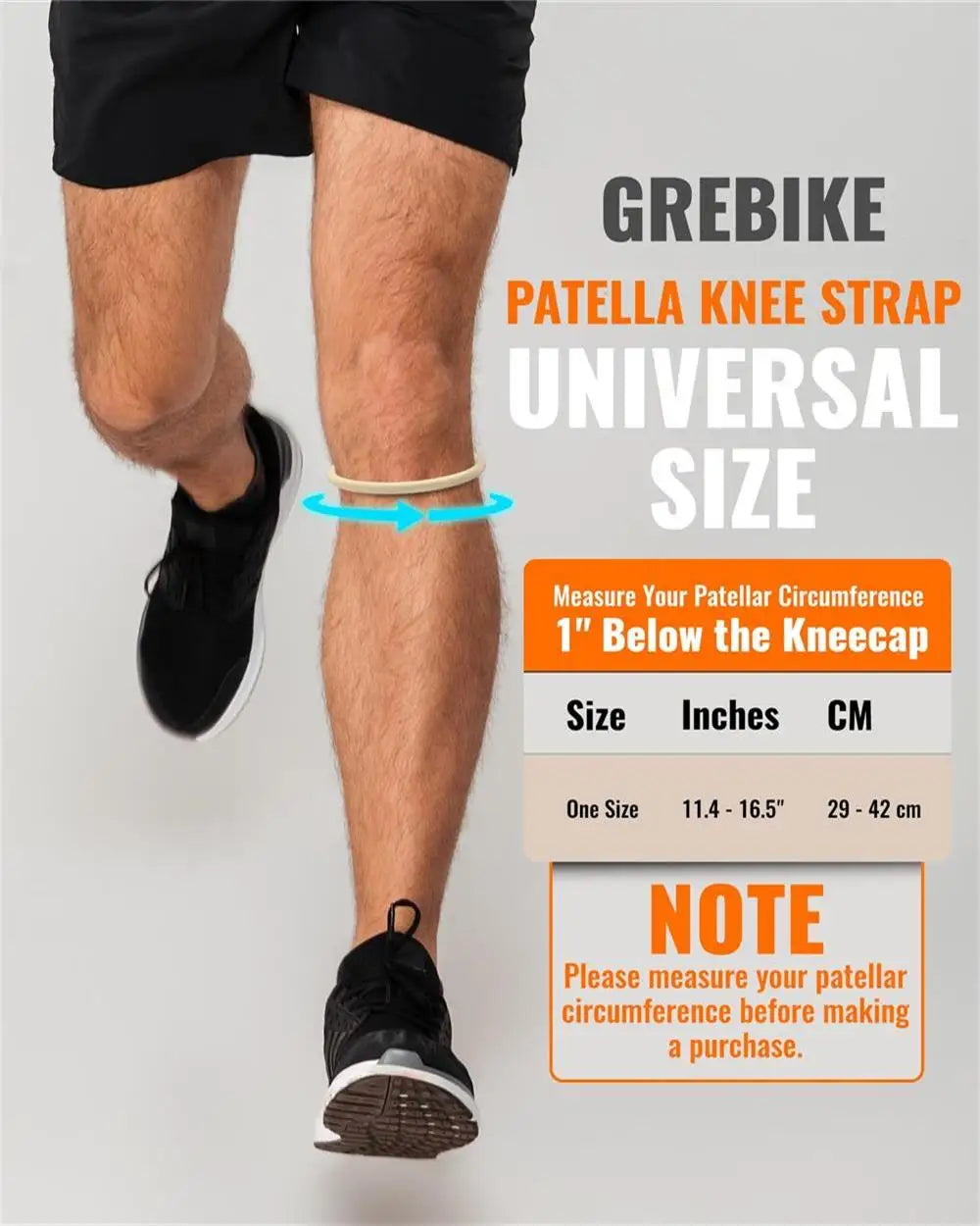 Patellar Tendon Support Strap, Knee Pain Relief and Patella Stabilizer Knee Strap Support, Suitable for Hiking, Soccer, Basketball, Running, Jumpers' Knees, Tennis, Volleyball, and Squats