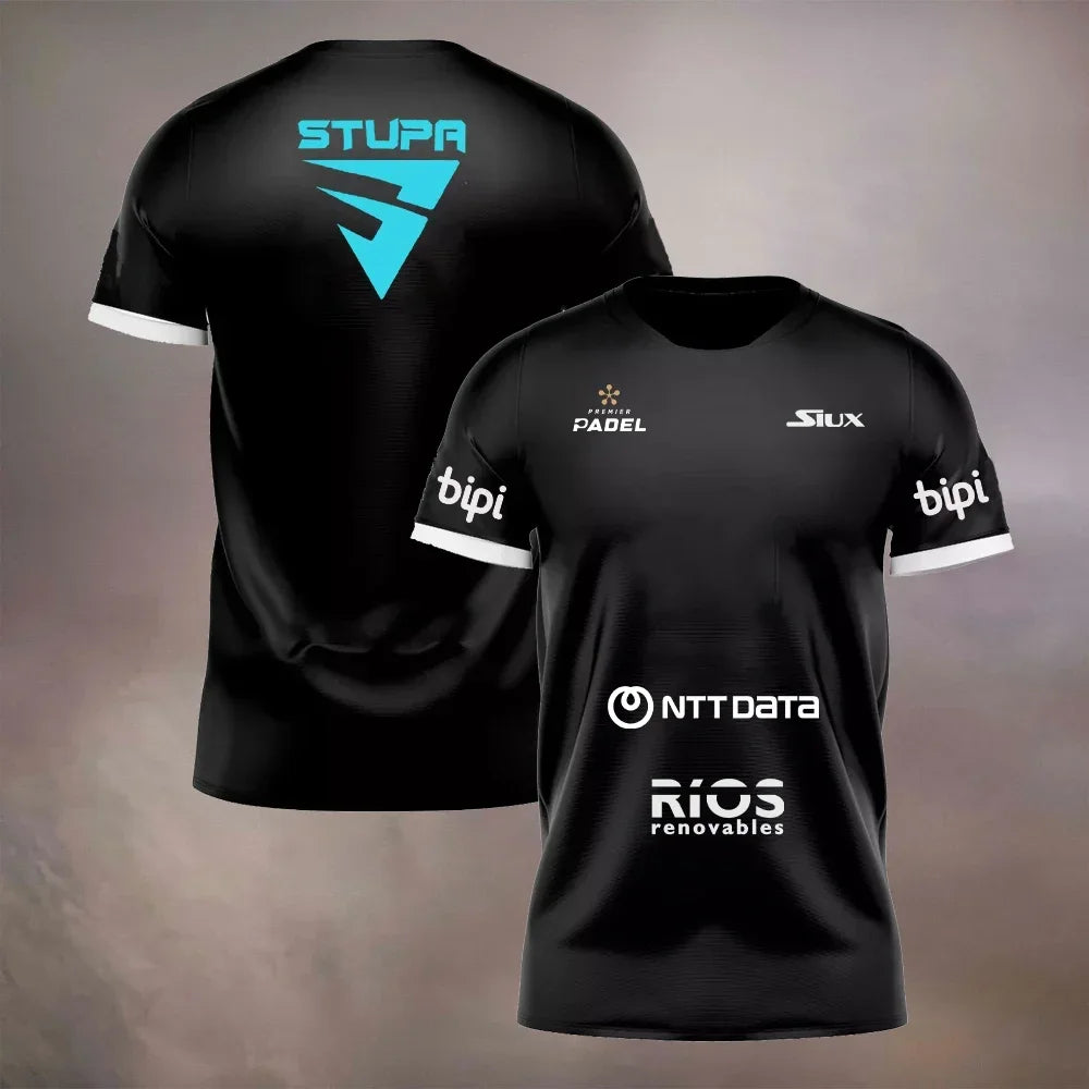 PADEL Wear Summer Quick Drying Short Sleeve Street Breathable Men's Top PADEL Sports T-shirt Breathable Short Sleeve Fitness Ser