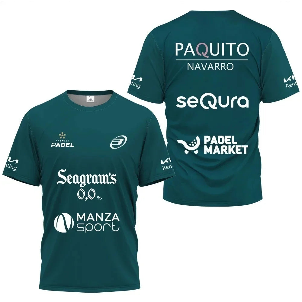 PAQUITO NAVARRO Padel Sports Jersey Short-sleeve Quick-dry Breathable Training T-shirt