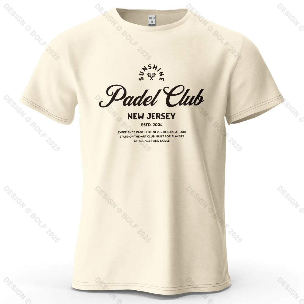 Padel Club Tee Printed Men's T-Shirt 100% Cotton Oversized Classic Graphic Tees for Women Tops Tees Casual Streetwear