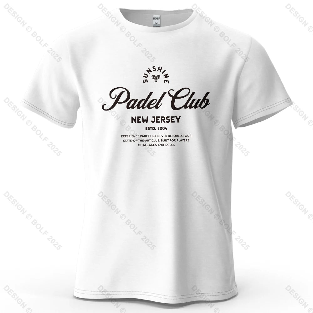 Padel Club Tee Printed Men's T-Shirt 100% Cotton Oversized Classic Graphic Tees for Women Tops Tees Casual Streetwear
