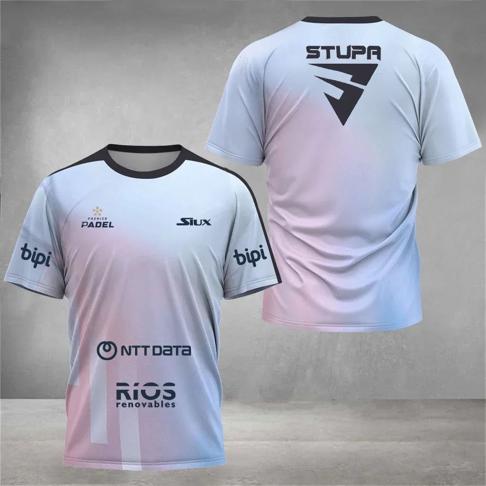 PADEL Wear Summer Quick Drying Short Sleeve Street Breathable Men's Top PADEL Sports T-shirt Breathable Short Sleeve Fitness Ser