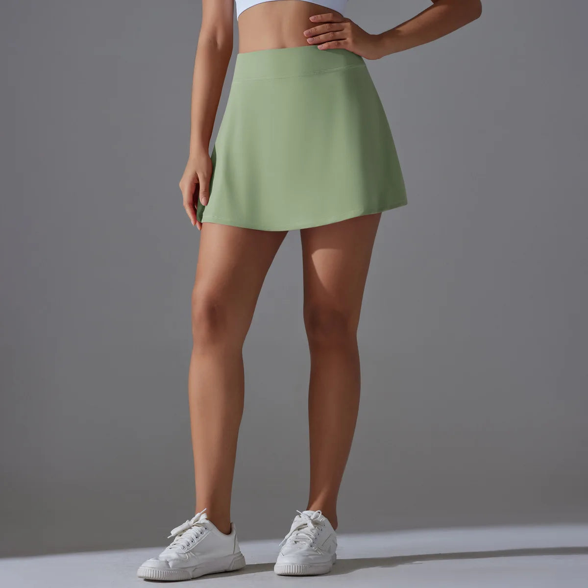 Women Tennis Skirt Sport Golf Ruffled Skirt With Shorts Fake Two Pieces Fitness Golf Wear High Waist Breathable Dance Yoga Skort