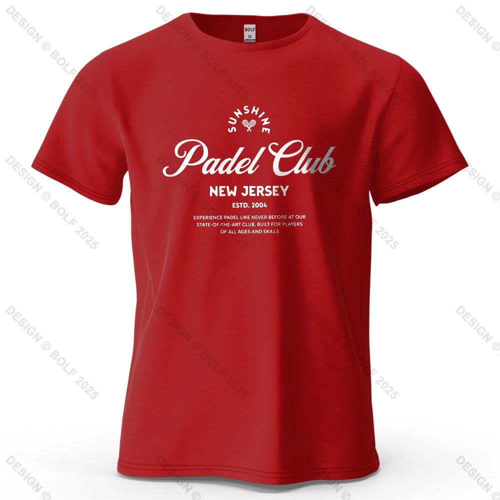 Padel Club Tee Printed Men's T-Shirt 100% Cotton Oversized Classic Graphic Tees for Women Tops Tees Casual Streetwear