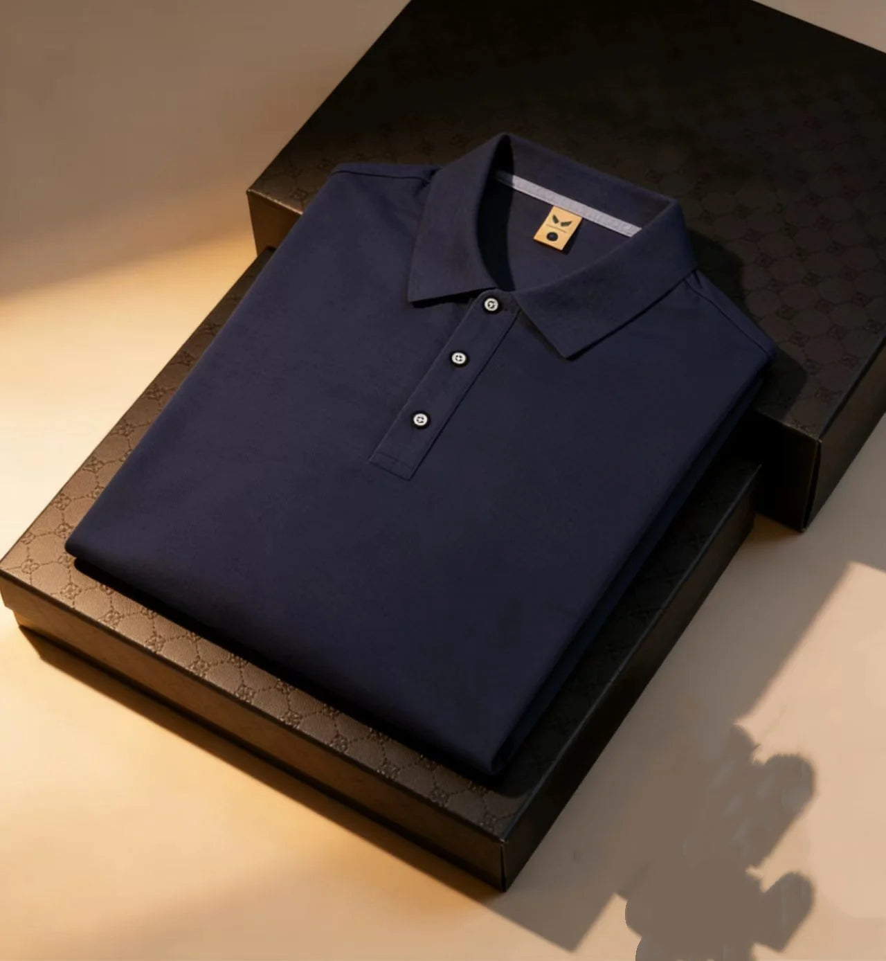 Men's Polo Shirt - Flip collar short sleeved premium fit design, suitable for office, travel or light business style, daily wear