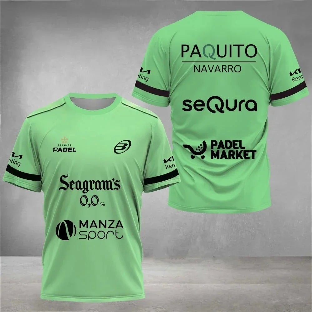 PAQUITO NAVARRO Padel Sports Jersey Short-sleeve Quick-dry Breathable Training T-shirt