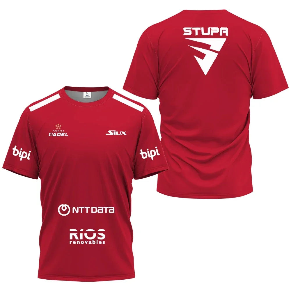 PADEL Wear Summer Quick Drying Short Sleeve Street Breathable Men's Top PADEL Sports T-shirt Breathable Short Sleeve Fitness Ser