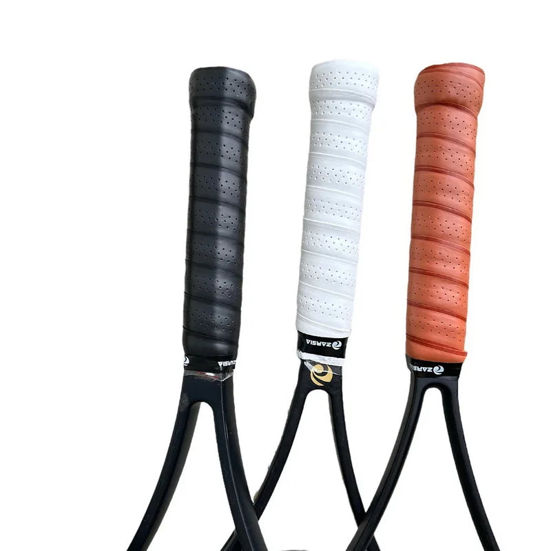 4 Pcs Brown Thick Tennis Grips Non-slip Perforated Badminton Grips Pickleball Racket Overgrip  Padel