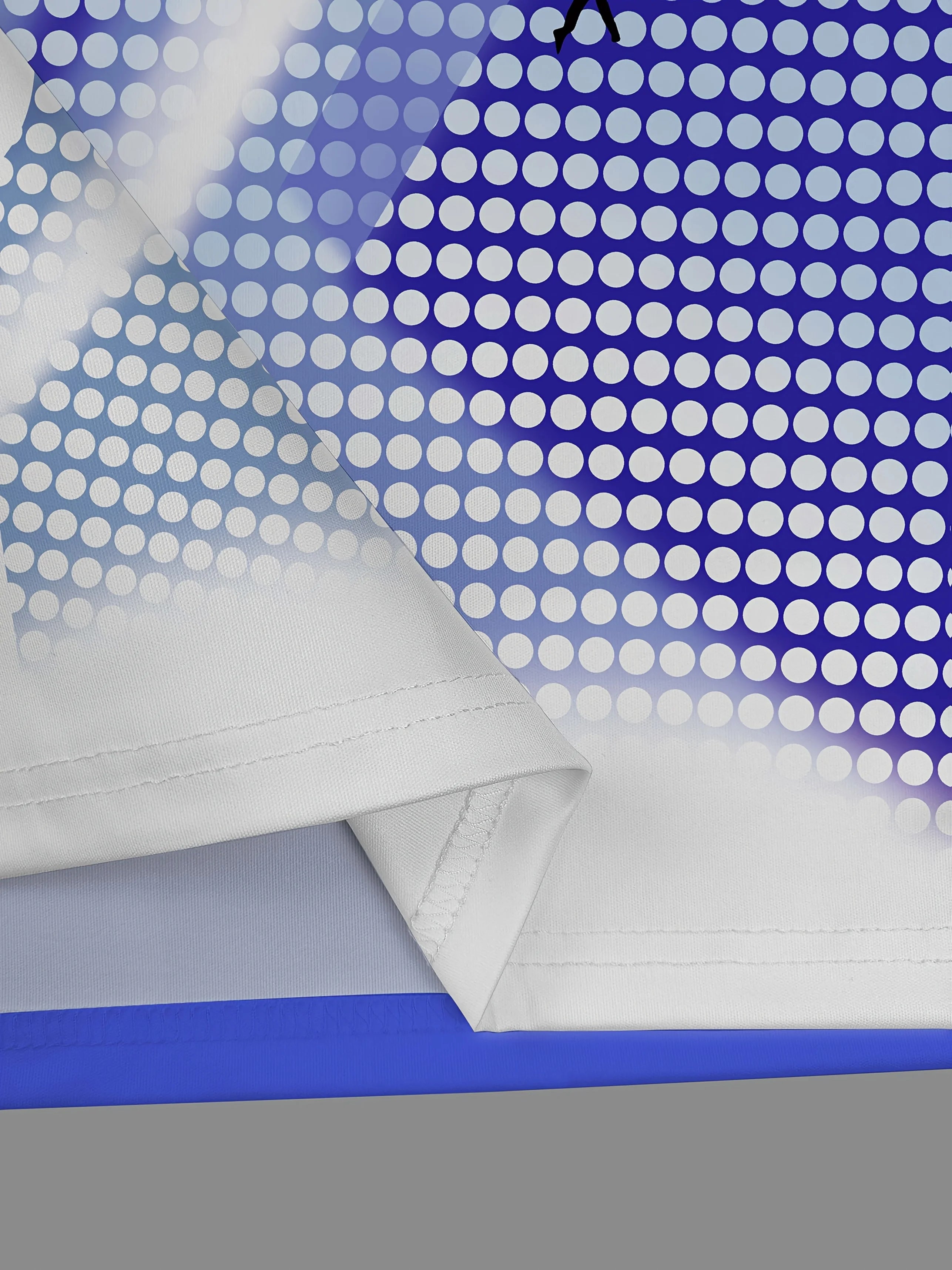 Men's Golf Polo Shirt, Featuring A Fashionable Blue and White Gradient Pattern, Suitable for Outdoor Activities