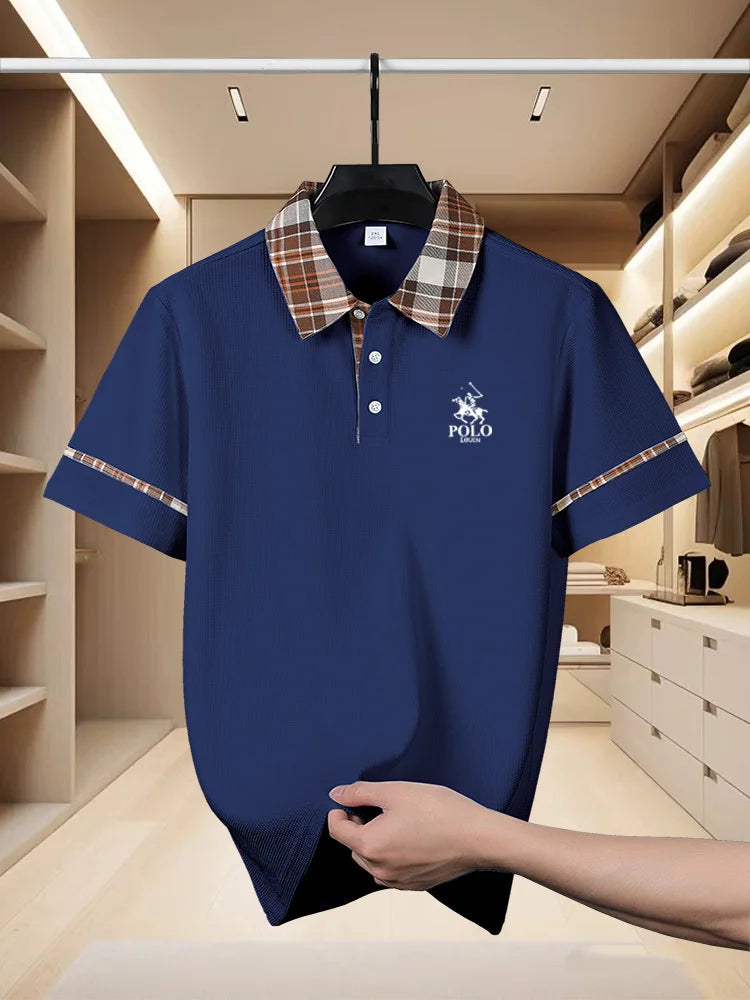 Men's Polo Shirt Golf Shirt Graphic Prints V Neck Outdoor Street Short Sleeves Print Clothing Sports Fashion Streetwear Designer