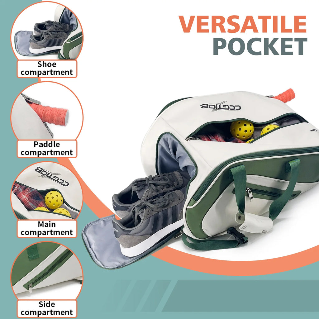 Mochila de Padel Grande Capacidade com Compartimento para Sapatilhas