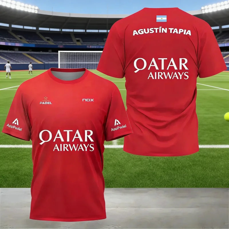 2026 New Men Padel Tennis  T-Shirt Sports Training Tops Male Casual Short Sleeve Clothing Streetwear Men Clothing Tops Beachwear