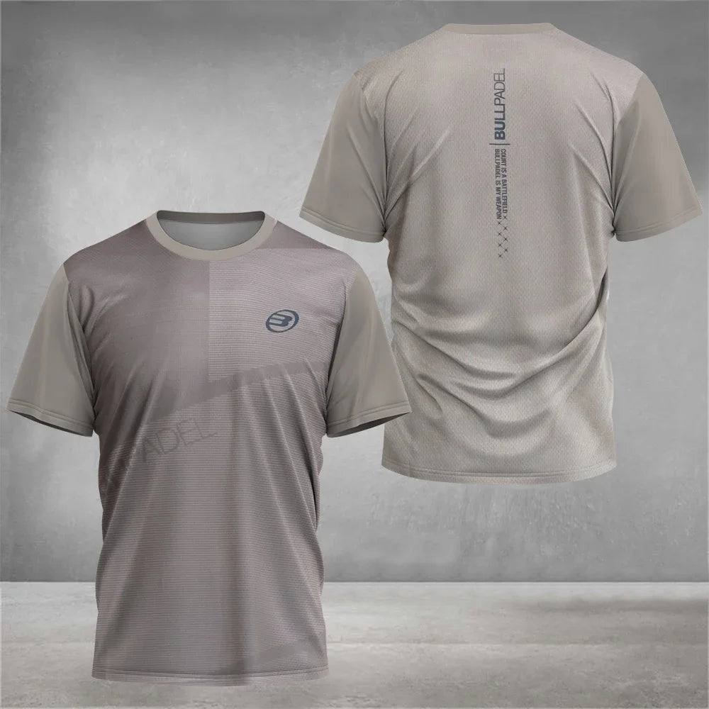 2024 New Padel Element Print Quick-drying Short Sleeve Men's Tennis Breathable Wear Men's Ultra-thin Fitness T-shirt Casual Top