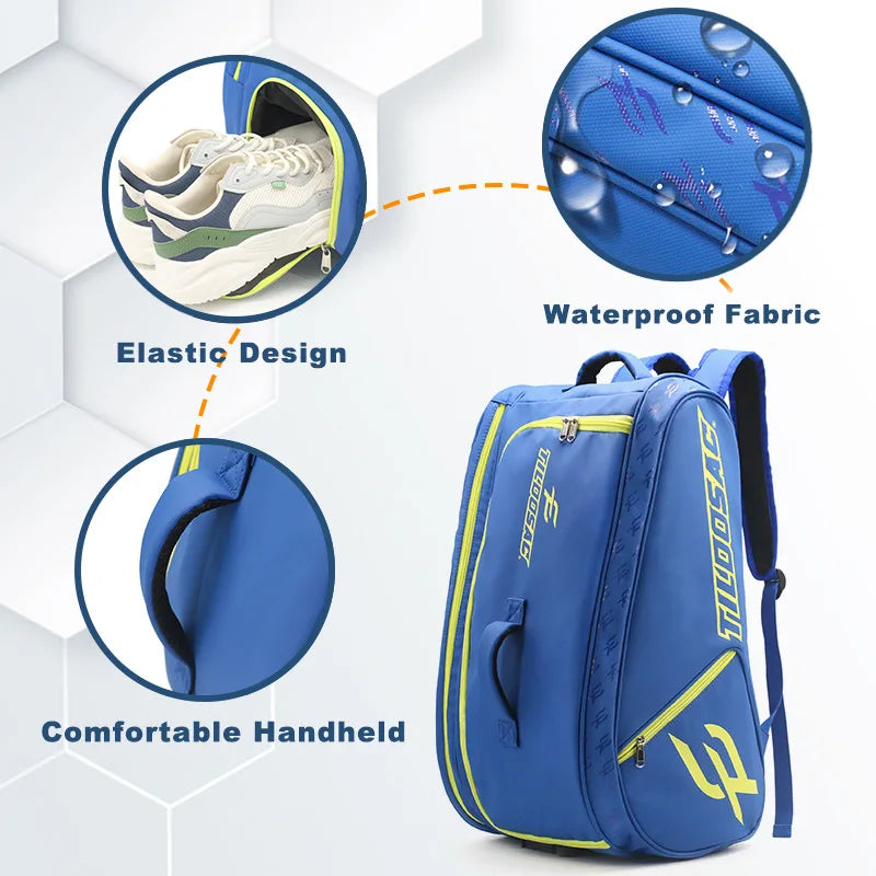 Padel Backpack Large Capacity Pickleball Padel Racquet Bag Professional Pickleball Padel Tennis Court Handbag Padel Equipment