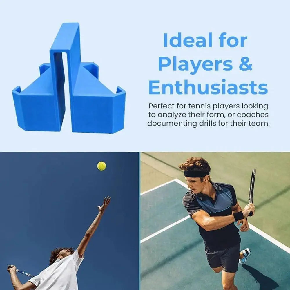 Padel Tennis Camera Mount Dual Perspective Hanging Phone Action Holder Tennis Recording Mount Tennis Net Phone Stand