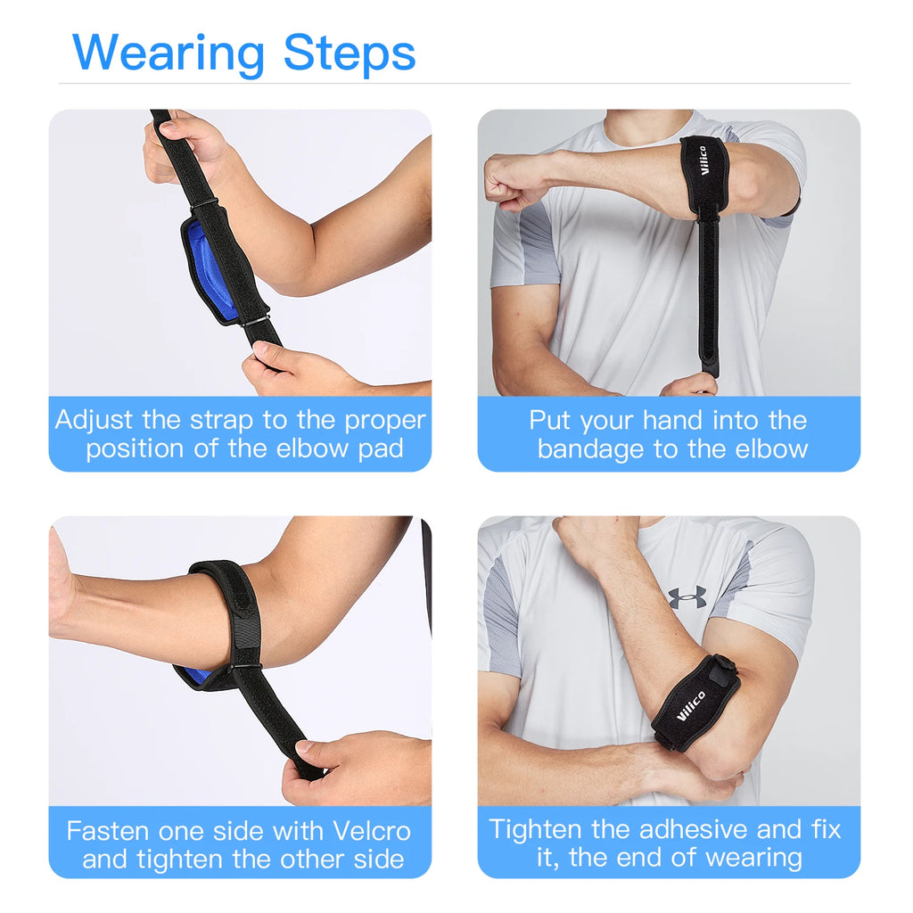1/2 PCS Elbow Protection Strap Elbow Soft Cushion Support Strap Knee Support Basketball Tennis Badminton Epicondylitis Elbow Pad