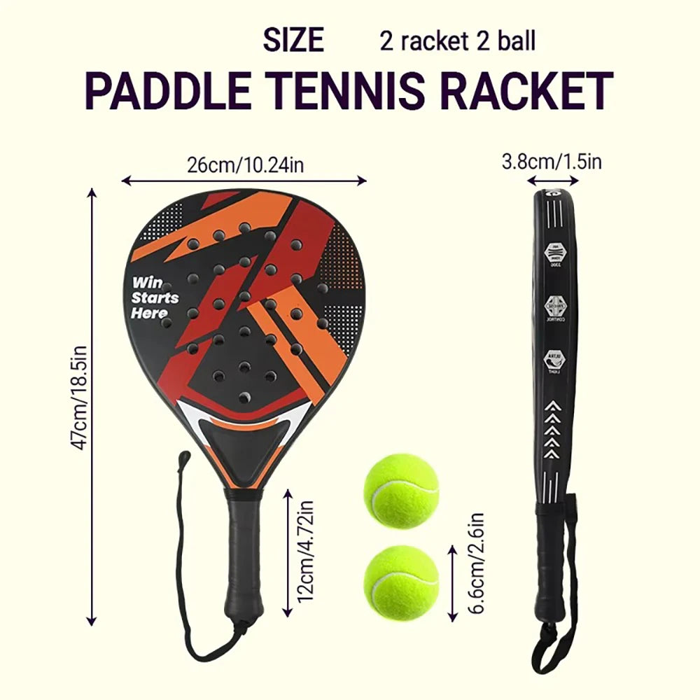 Budget-Friendly Padel Tennis Racket for Beginners Intermediates Durable Anti-Vibration Handle Plastic Grip