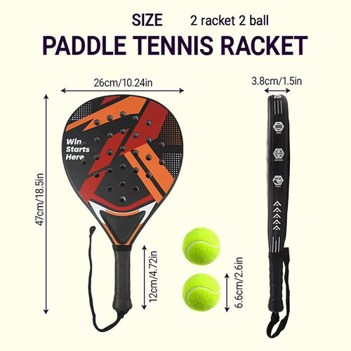 Budget-Friendly Padel Tennis Racket for Beginners Intermediates Durable Anti-Vibration Handle Plastic Grip