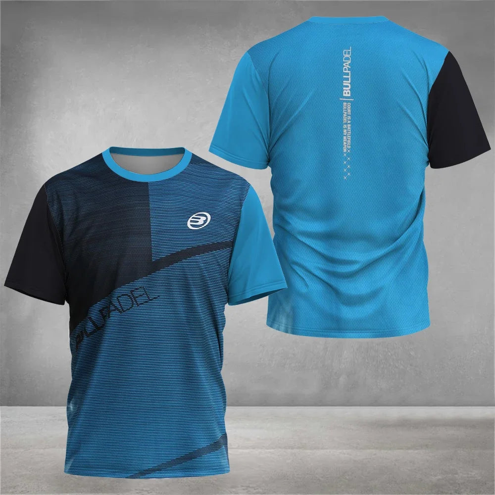 2024 New Padel Element Print Quick-drying Short Sleeve Men's Tennis Breathable Wear Men's Ultra-thin Fitness T-shirt Casual Top