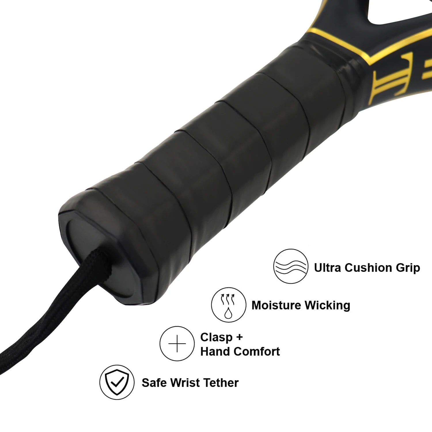 Raquete de Padel Fibra de Carbono 3K/12K com Capa