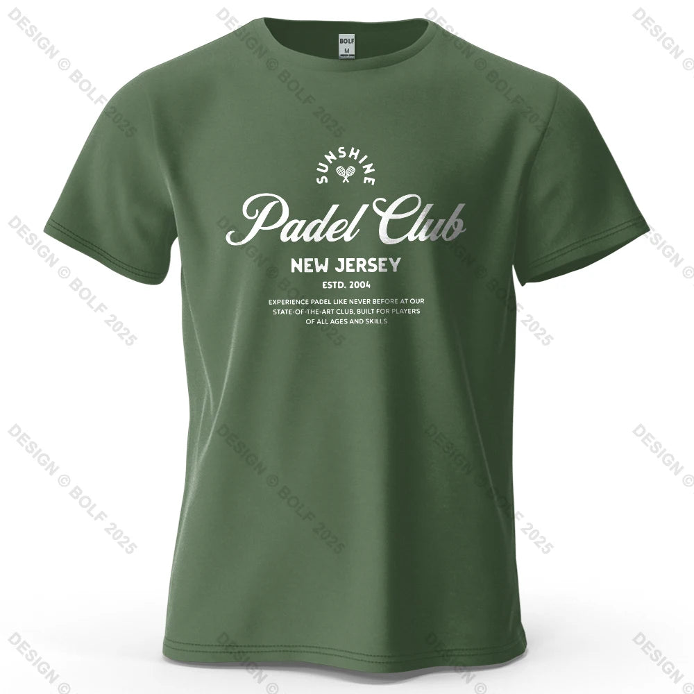 Padel Club Tee Printed Men's T-Shirt 100% Cotton Oversized Classic Graphic Tees for Women Tops Tees Casual Streetwear