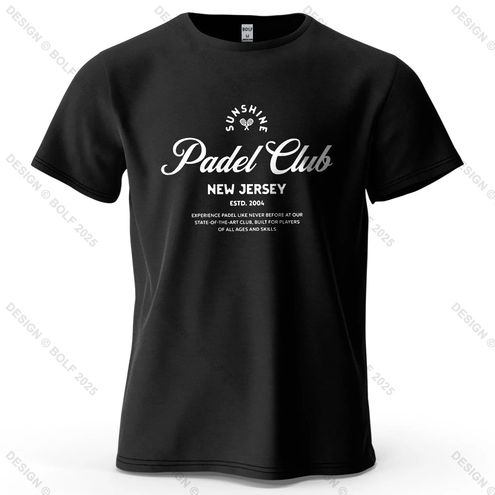 Padel Club Tee Printed Men's T-Shirt 100% Cotton Oversized Classic Graphic Tees for Women Tops Tees Casual Streetwear