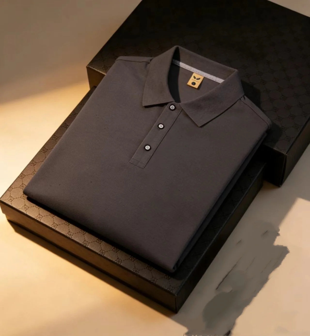 Men's Polo Shirt - Flip collar short sleeved premium fit design, suitable for office, travel or light business style, daily wear