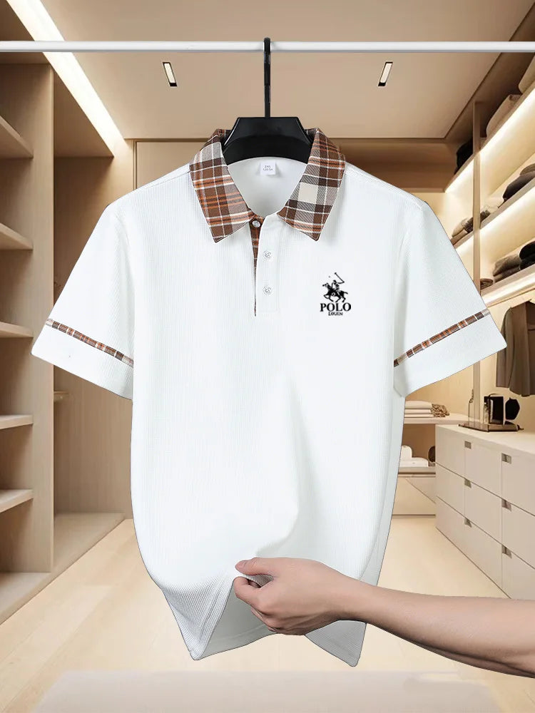 Men's Polo Shirt Golf Shirt Graphic Prints V Neck Outdoor Street Short Sleeves Print Clothing Sports Fashion Streetwear Designer