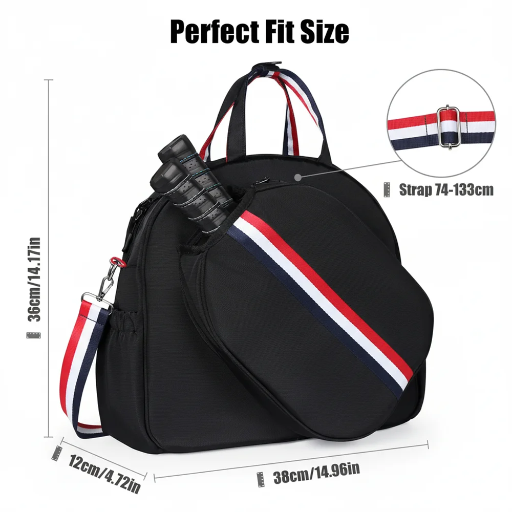 Multi-Sport Equipment Backpack Adjustable Paddle Bag for Pickleball Tennis & Racquetball Large Capacity Storage for Men & Women