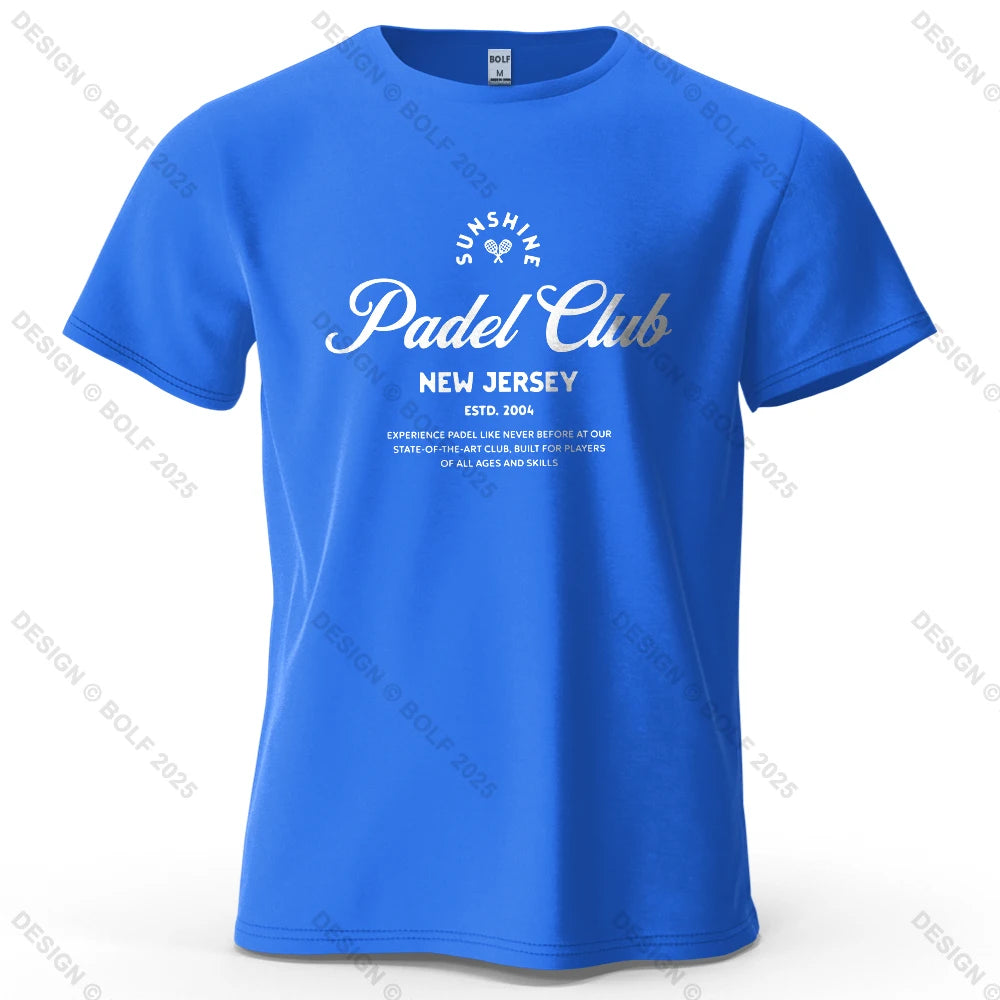 Padel Club Tee Printed Men's T-Shirt 100% Cotton Oversized Classic Graphic Tees for Women Tops Tees Casual Streetwear