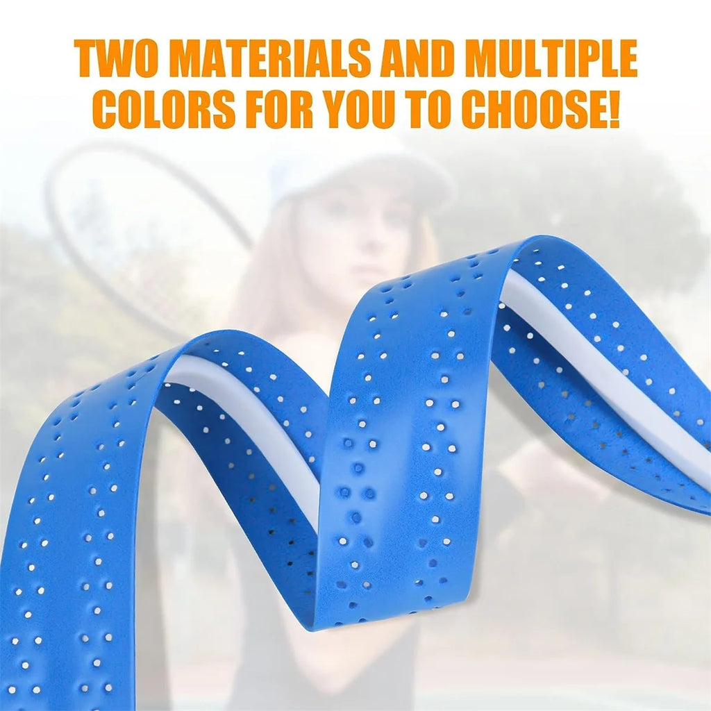 6pcs New Racket Grip Anti Slip Perforated Super Absorbent Tennis Overgrip Badminton Overgrip Pickleball Overgrip