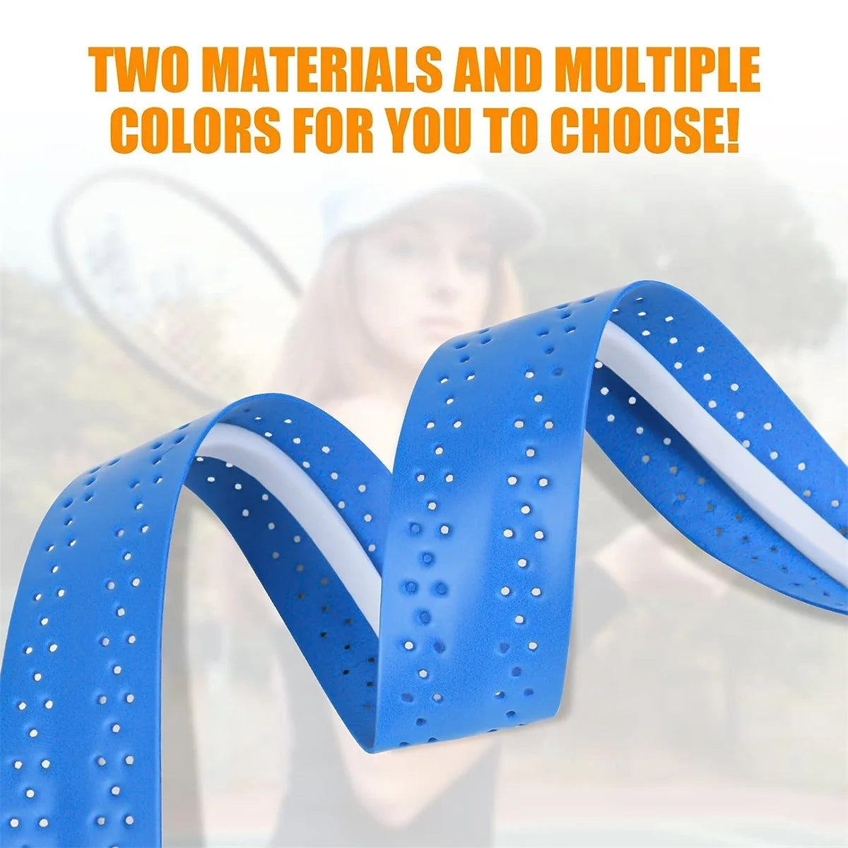 6pcs New Racket Grip Anti Slip Perforated Super Absorbent Tennis Overgrip Badminton Overgrip Pickleball Overgrip