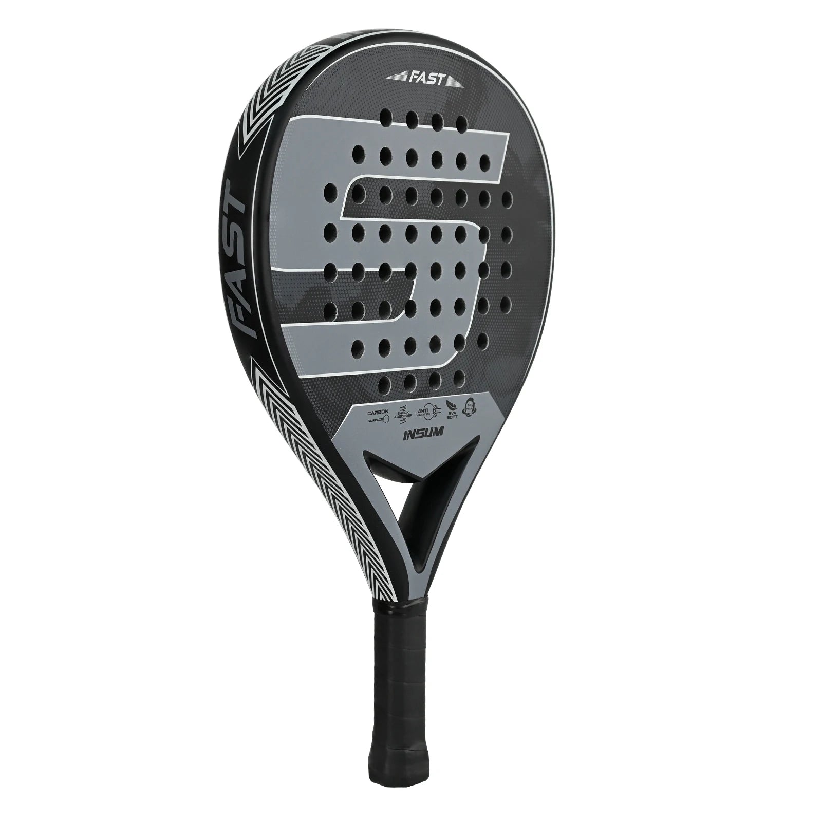 Padel Racket Full Carbon Padel Accessories with EVA Memory for Beginner Padel Tennis Racquets Lightweight Sports Equipment