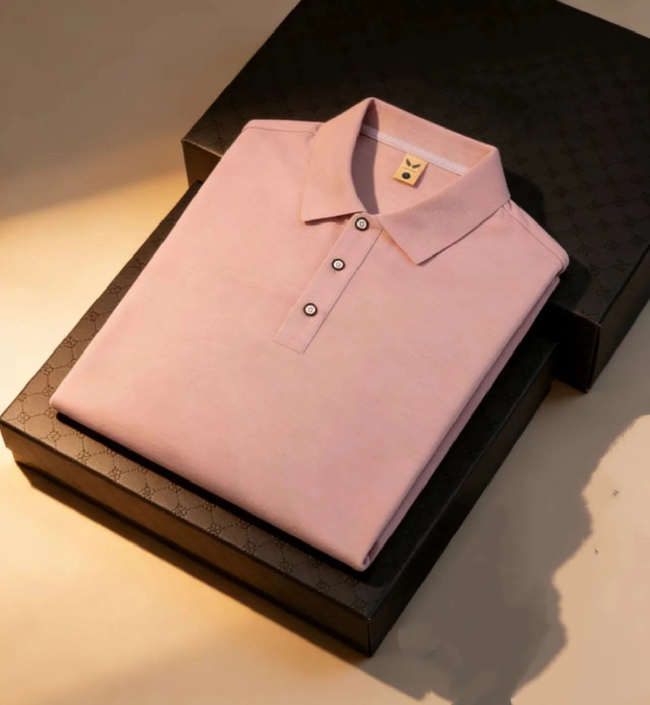 Men's Polo Shirt - Flip collar short sleeved premium fit design, suitable for office, travel or light business style, daily wear