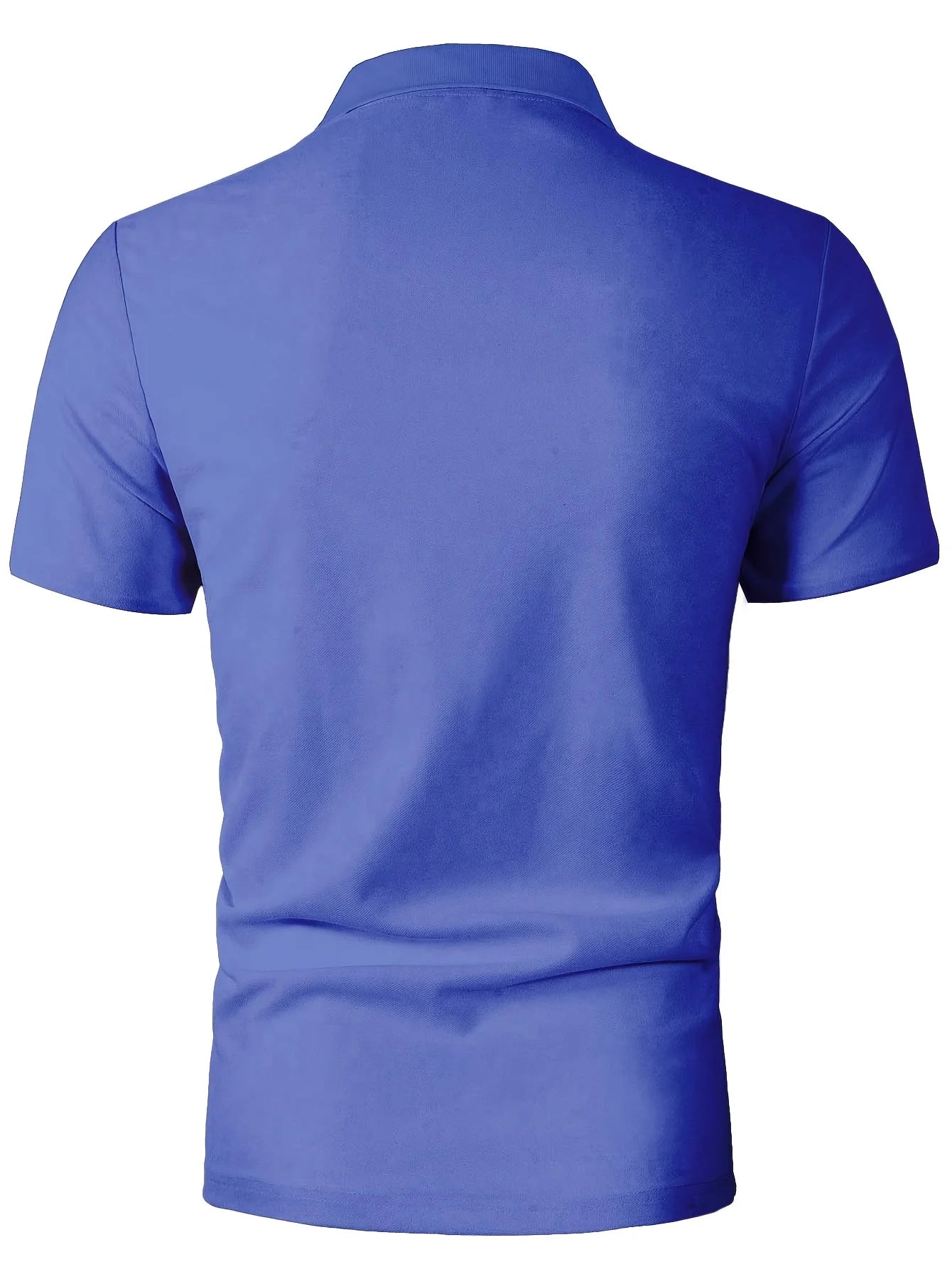 Men's Golf Polo Shirt, Featuring A Fashionable Blue and White Gradient Pattern, Suitable for Outdoor Activities