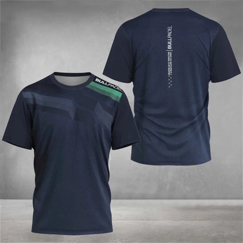 2024 New Padel Element Print Quick-drying Short Sleeve Men's Tennis Breathable Wear Men's Ultra-thin Fitness T-shirt Casual Top