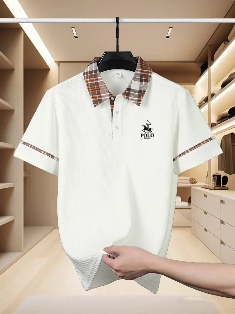 Men's Polo Shirt Golf Shirt Graphic Prints V Neck Outdoor Street Short Sleeves Print Clothing Sports Fashion Streetwear Designer