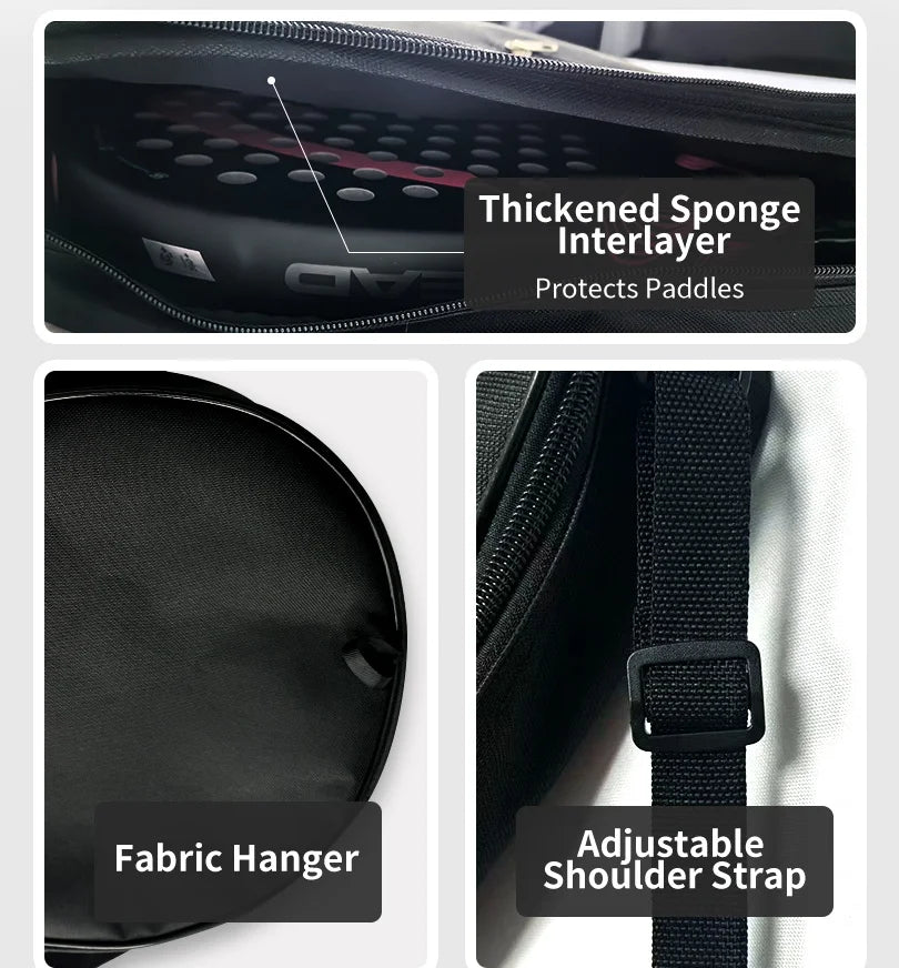 Padel Paddle Racket Bag Cover Waterproof Large Capacity Tennis Shoulder Bags Suit For Various Tennis Racket Carbon Fiber Racquet